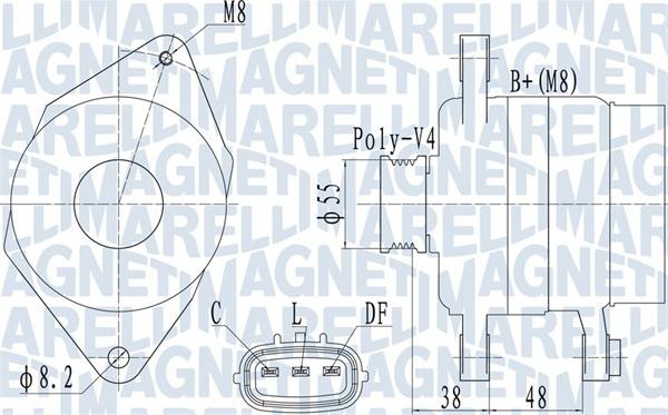 Magneti Marelli 063732124010 - Генератор vvparts.bg