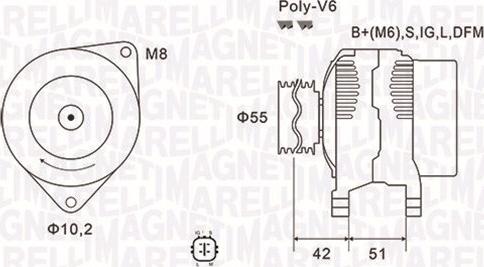 Magneti Marelli 063732126010 - Генератор vvparts.bg