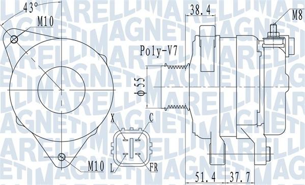 Magneti Marelli 063732121010 - Генератор vvparts.bg