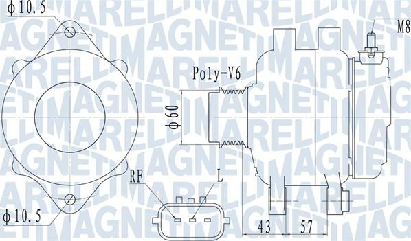 Magneti Marelli 063732122010 - Генератор vvparts.bg