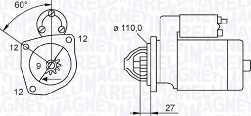 Magneti Marelli 063720039010 - Стартер vvparts.bg