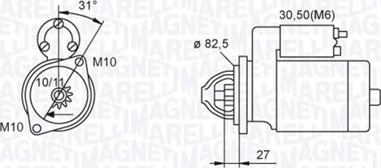 Magneti Marelli 063721044010 - Стартер vvparts.bg