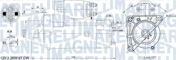 Magneti Marelli 063721160010 - Стартер vvparts.bg