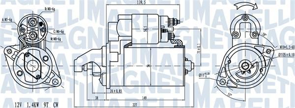 Magneti Marelli 063721256010 - Стартер vvparts.bg