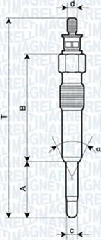 Magneti Marelli 062503901304 - Подгревна свещ vvparts.bg