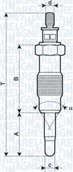 Magneti Marelli 062582804304 - Подгревна свещ vvparts.bg