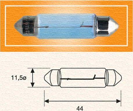 Magneti Marelli 009462200000 - Крушка с нагреваема жичка, светлини на рег. номер vvparts.bg