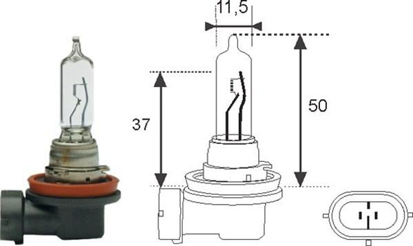 Magneti Marelli 002548100000 - Крушка с нагреваема жичка, фар за дълги светлини vvparts.bg