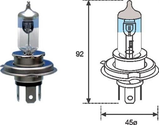 Magneti Marelli 002585100000 - Крушка с нагреваема жичка, фар за дълги светлини vvparts.bg