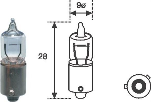 Magneti Marelli 002701100000 - Крушка с нагреваема жичка, задни светлини vvparts.bg