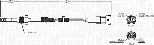 Magneti Marelli 172000043010 - Датчик, температура на изгорелите газове vvparts.bg