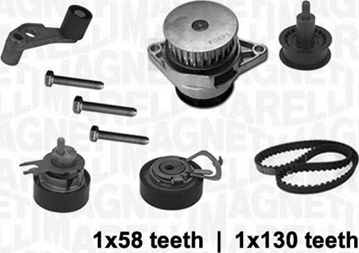 Magneti Marelli 341403680002 - Водна помпа+ к-кт ангренажен ремък vvparts.bg