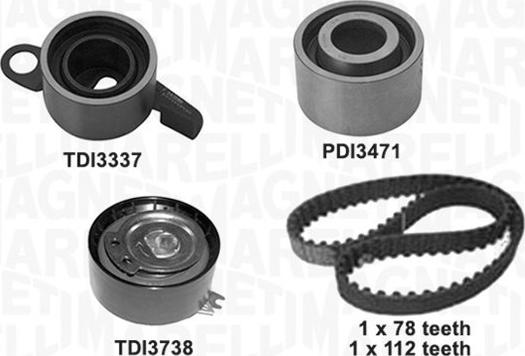 Magneti Marelli 341305960000 - Комплект ангренажен ремък vvparts.bg