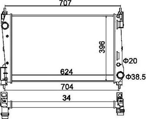 Magneti Marelli 359000391540 - Радиатор, охлаждане на двигателя vvparts.bg