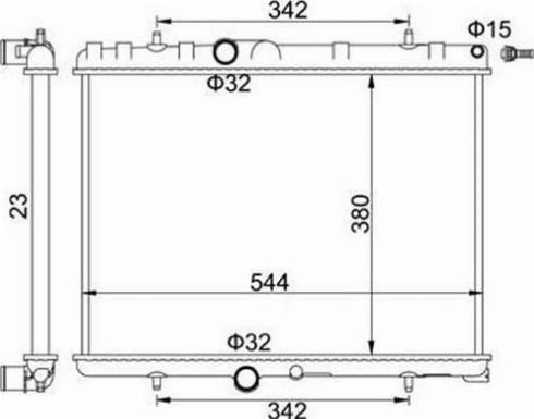 Magneti Marelli 359000391260 - Радиатор, охлаждане на двигателя vvparts.bg