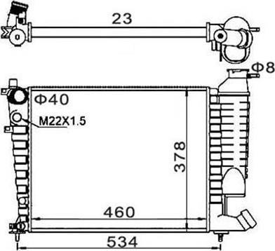 Magneti Marelli 359000300490 - Радиатор, охлаждане на двигателя vvparts.bg