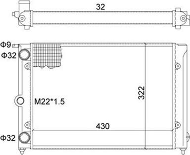 Magneti Marelli 359000300400 - Радиатор, охлаждане на двигателя vvparts.bg