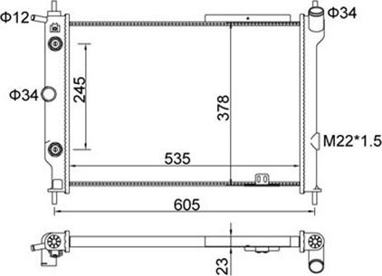 Magneti Marelli 359000300570 - Радиатор, охлаждане на двигателя vvparts.bg