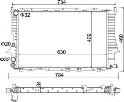 Magneti Marelli 359000300610 - Радиатор, охлаждане на двигателя vvparts.bg