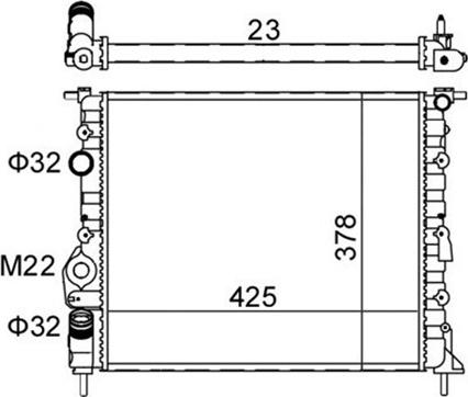 Magneti Marelli 359000300050 - Радиатор, охлаждане на двигателя vvparts.bg