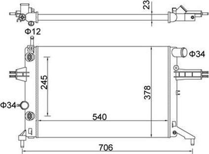 Magneti Marelli 359000300120 - Радиатор, охлаждане на двигателя vvparts.bg