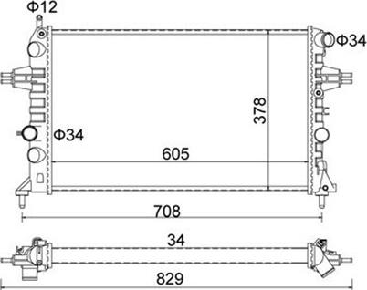 Magneti Marelli 359000300170 - Радиатор, охлаждане на двигателя vvparts.bg