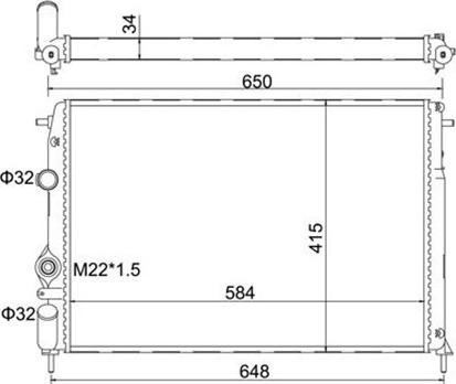 Magneti Marelli 359000300890 - Радиатор, охлаждане на двигателя vvparts.bg