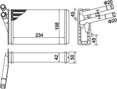 Magneti Marelli 359000300810 - Топлообменник, отопление на вътрешното пространство vvparts.bg