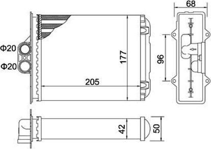 Magneti Marelli 359000300830 - Топлообменник, отопление на вътрешното пространство vvparts.bg