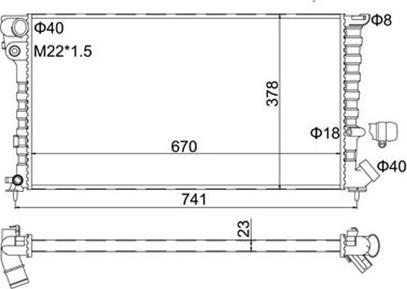 Magneti Marelli 359000300340 - Радиатор, охлаждане на двигателя vvparts.bg