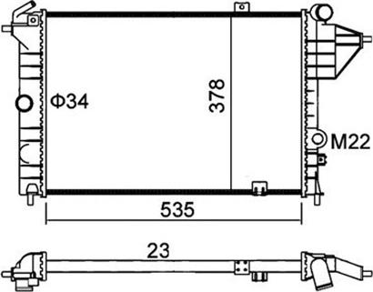 Magneti Marelli 359000300350 - Радиатор, охлаждане на двигателя vvparts.bg