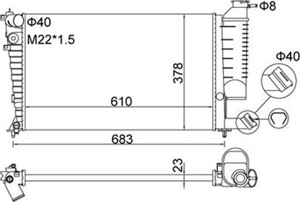 Magneti Marelli 359000300290 - Радиатор, охлаждане на двигателя vvparts.bg