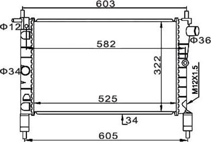 Magneti Marelli 359000300230 - Радиатор, охлаждане на двигателя vvparts.bg