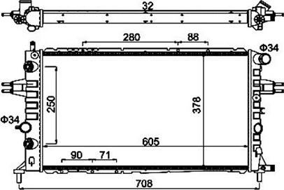 Magneti Marelli 359000300780 - Радиатор, охлаждане на двигателя vvparts.bg