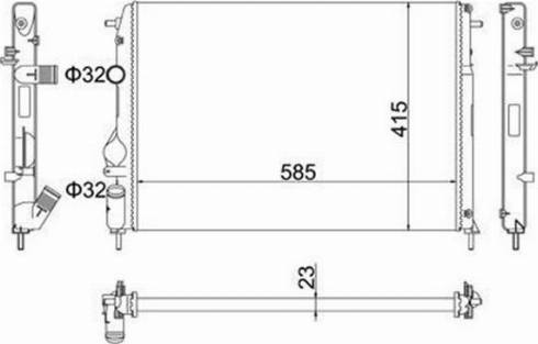 Magneti Marelli 359000391510 - Радиатор, охлаждане на двигателя vvparts.bg