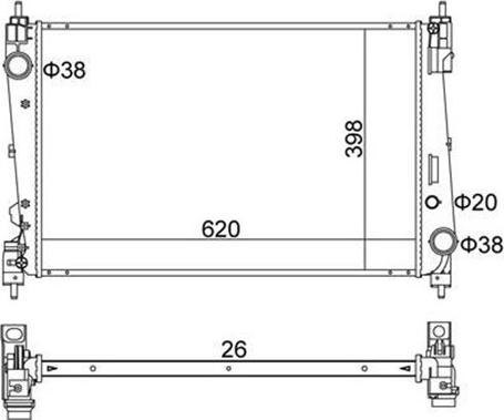 Magneti Marelli 359000301610 - Радиатор, охлаждане на двигателя vvparts.bg