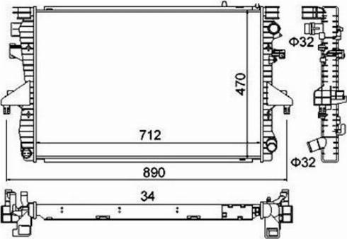 Magneti Marelli 359000301620 - Радиатор, охлаждане на двигателя vvparts.bg