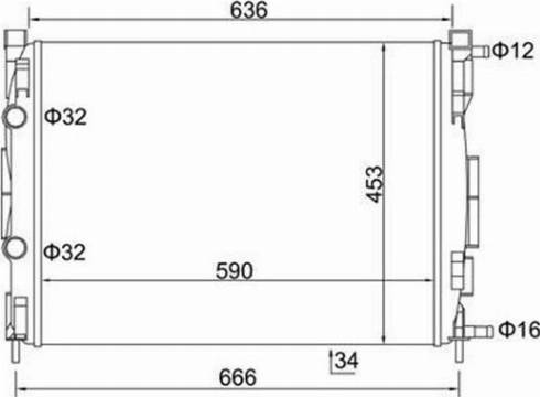 Magneti Marelli 359000301180 - Радиатор, охлаждане на двигателя vvparts.bg