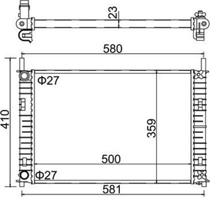 Magneti Marelli 359000301810 - Радиатор, охлаждане на двигателя vvparts.bg