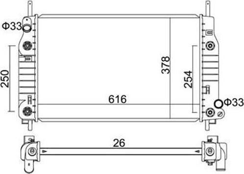 Magneti Marelli 359000301880 - Радиатор, охлаждане на двигателя vvparts.bg