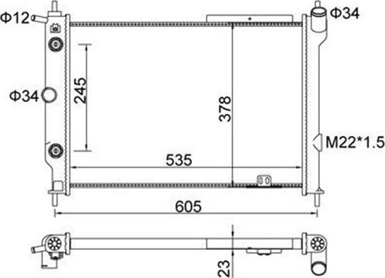 Magneti Marelli 359000301330 - Радиатор, охлаждане на двигателя vvparts.bg