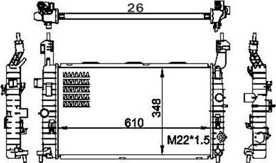 Magneti Marelli 359000301220 - Радиатор, охлаждане на двигателя vvparts.bg