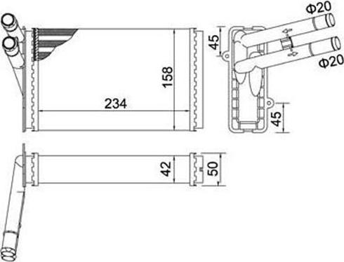 Magneti Marelli 359000302000 - Топлообменник, отопление на вътрешното пространство vvparts.bg