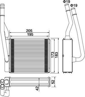 Magneti Marelli 359000302080 - Топлообменник, отопление на вътрешното пространство vvparts.bg