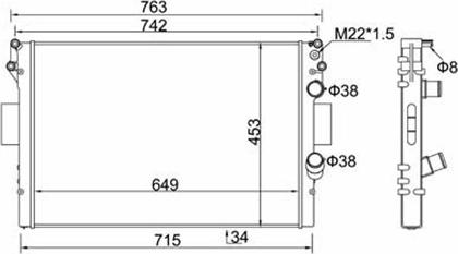 Magneti Marelli 359000302100 - Радиатор, охлаждане на двигателя vvparts.bg