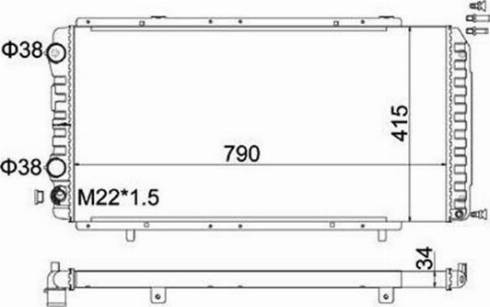 Magneti Marelli 359000310060 - Радиатор, охлаждане на двигателя vvparts.bg