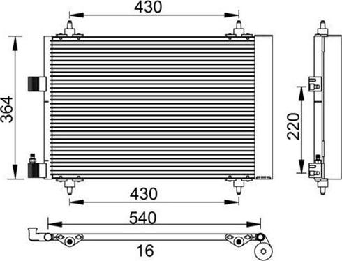 Magneti Marelli 359003220430 - Кондензатор, климатизация vvparts.bg