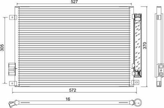 Magneti Marelli 359003220580 - Кондензатор, климатизация vvparts.bg