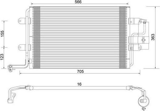 Magneti Marelli 359003220070 - Кондензатор, климатизация vvparts.bg