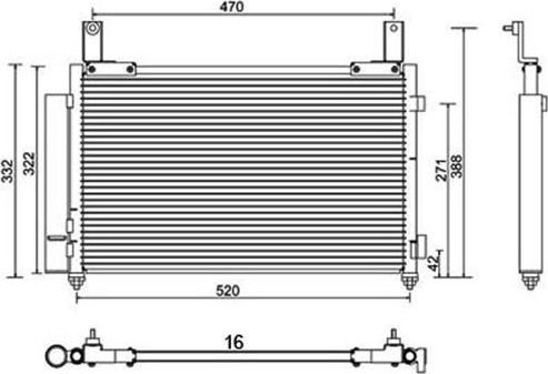 Magneti Marelli 359003220360 - Кондензатор, климатизация vvparts.bg